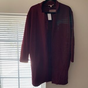 Philosophy Notch Collar Topper Jacket - Burgundy